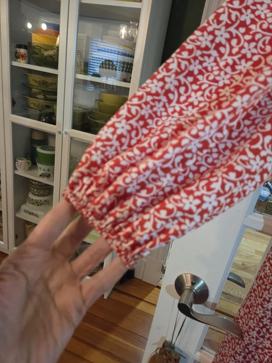 Boden Red Sateen Floral Button-Front Pleated Midi Dress - Size 14 - Picture 9 of 10